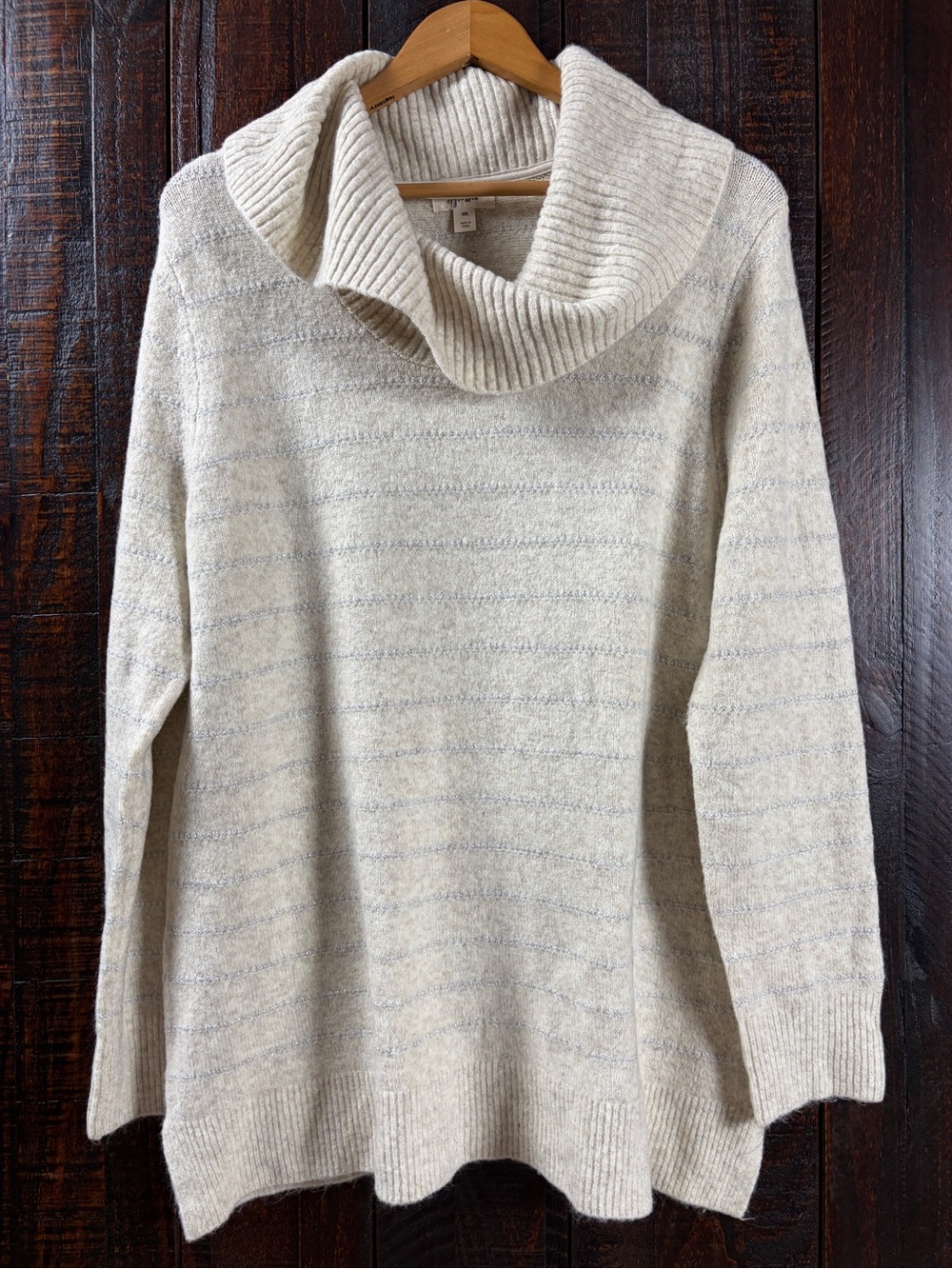 Style & Co. Cozy Light Beige Cowlneck Women's Sweater XXL